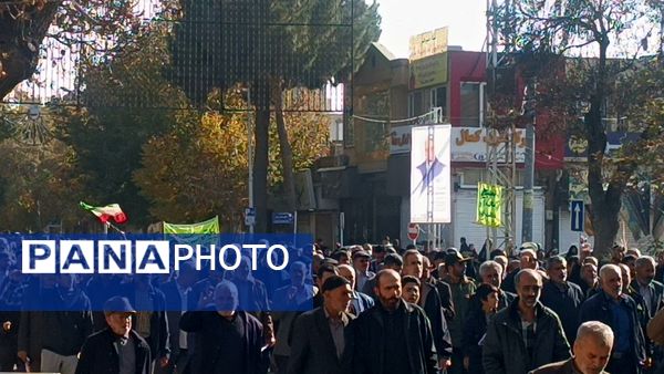 راهپیمایی مردم نیشابور و اعلام حمایت خود از مردم مظلوم عزه و لبنان 