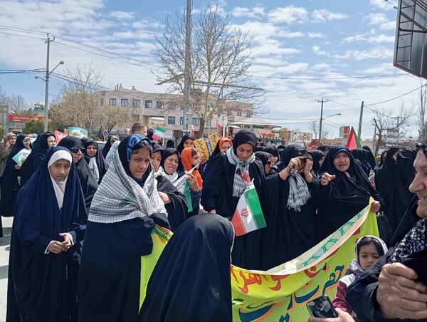 راهپیمایی با‌شکوه روز قدس با حضور فرهنگیان گلبهار 