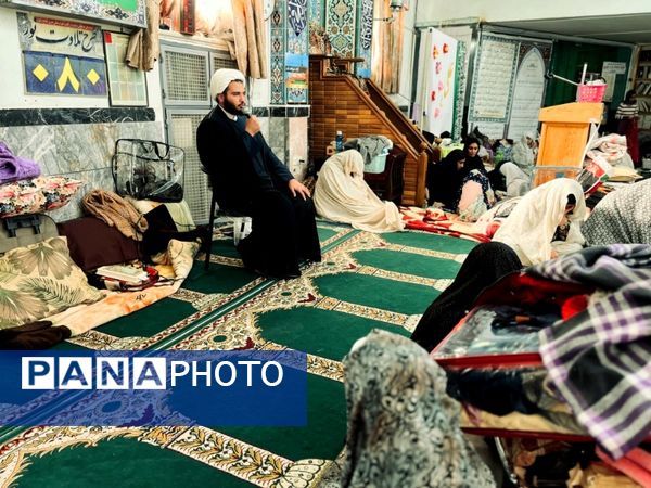 مراسم اعتکاف مادر دختری در مسجد صاحب الزمان آشخانه