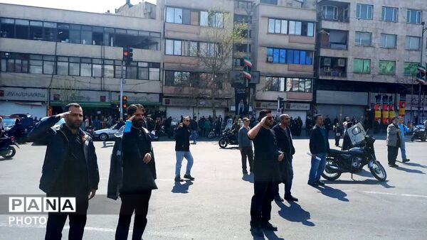 تشیع شهدای ناوشکن دنا و شهید لاریجانی در تهران
