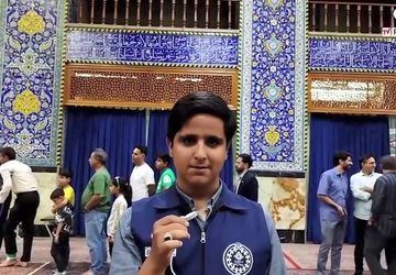 صفوف رای‌دهندگان یزدی در مسجد حظیره برای شرکت در انتخابات