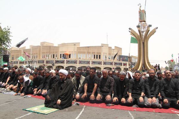 عزاداری عاشورای حسینی در گرمای سوزان بم