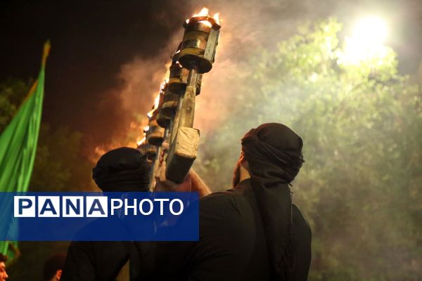 آیین «مشعل گردانی» نجفی‌های مقیم قم