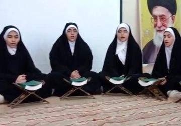 مسابقات همخوانی و مدیحه سرایی مقطع متوسطه دانش آموزی دختر در تربت جام 