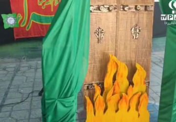مراسم عزاداری دهه دوم فاطمیه در دبستان معارف