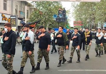 دسته‌روی نیروهای مسلح قائمشهر در سالروز رحلت پیامبر (ص) و شهادت امام حسن (ع)