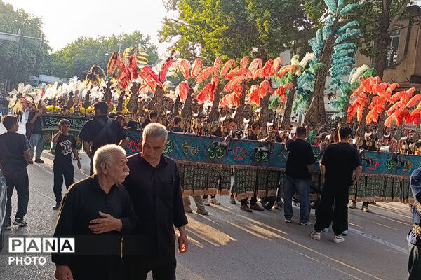 آیین باشکوه علم‌گردانی در غروب عاشورا 