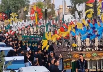 مراسم علم بندان و سیاه پوشان در شهرستان زارچ
