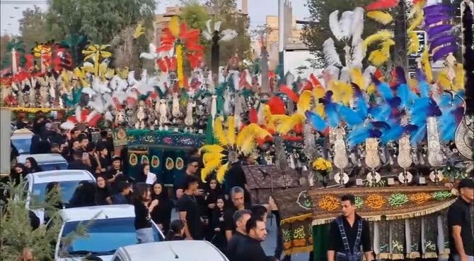 مراسم علم بندان و سیاه پوشان در شهرستان زارچ