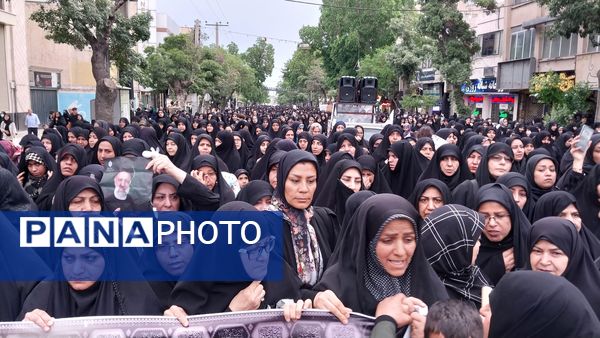 کاروان عزاداری شهیدان خدمت در خیابان‌های شهر اراک