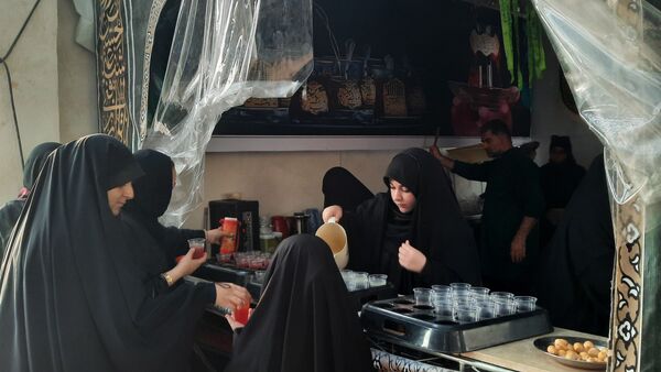 مشارکت نوجوانان عاشورایی در مراسم جاماندگان اربعین حسینی