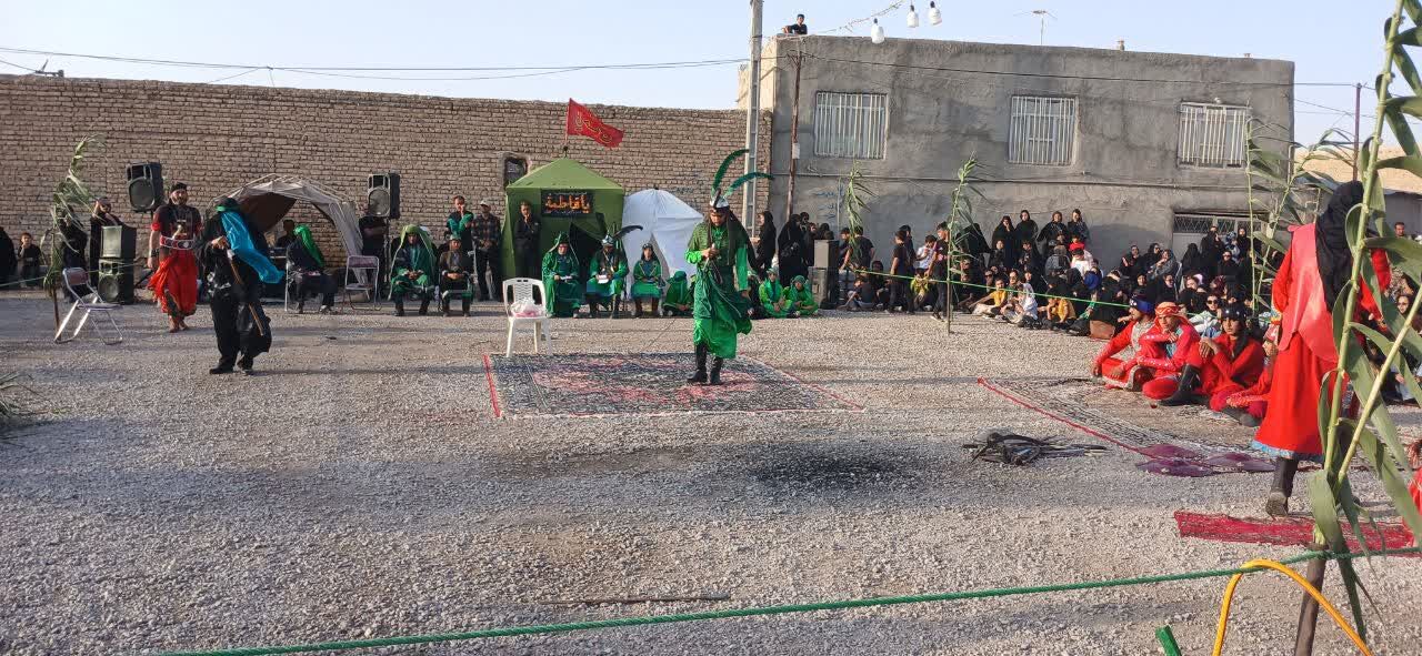 آیین تعزیه‌خوانی در عاشورای حسینی در روستای حسین آباد شیروان