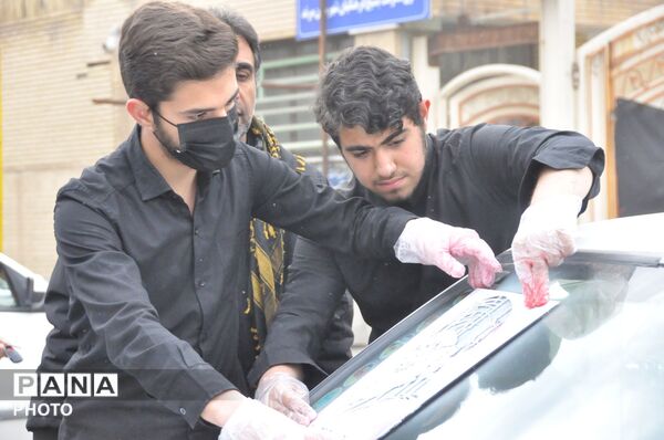 شابلون‌نویسی خیابانی در مرند توسط دانش‌آموزان