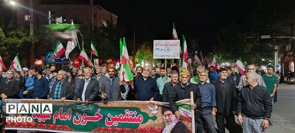 حضور مردم غیور آشخانه در هفتادوهشتمین راهپیمایی شبانه