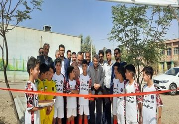 افتتاح زمین چمن مصنوعی هنرستان کشاورزی شهید باهنر