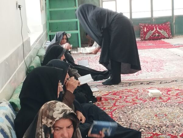 مراسم پرفیض دعای ندبه در امامزاده روستای مهدی آباد خلیل آباد