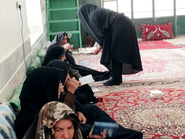 مراسم پرفیض دعای ندبه در امامزاده روستای مهدی آباد خلیل آباد