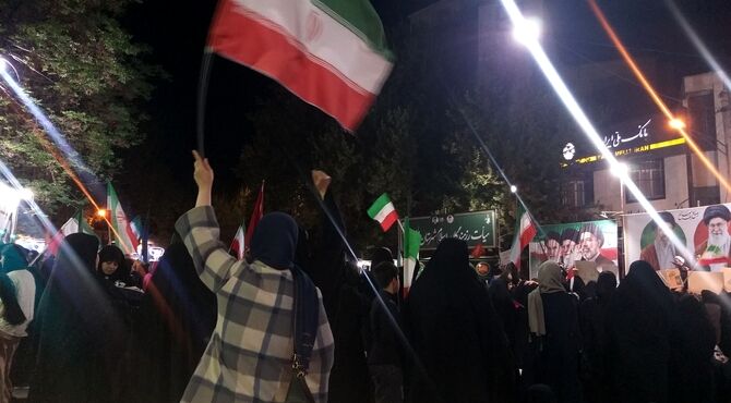تجمع باشکوه مردم در پی خونخواهی شهدا