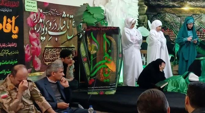 عزاداری دانش آموزان مدرسه دخترانه شاهد 2 اردبیل