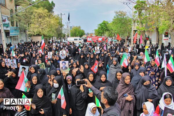حضور پرشور مردم انقلابی شهرستان منوجان در راهپیمایی روز قدس 