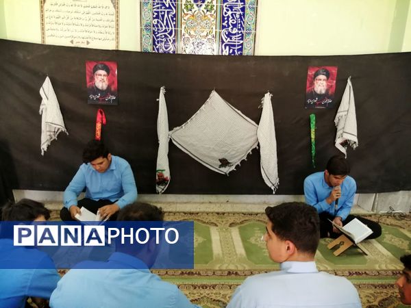  مراسم یادبود سید مقاومت توسط دانش‌آموزان تنگستانی 