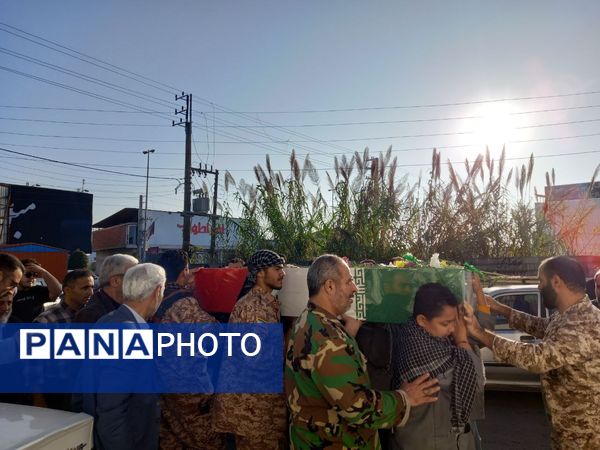 مراسم وداع شهید خوشنام در مدارس بهنمیر