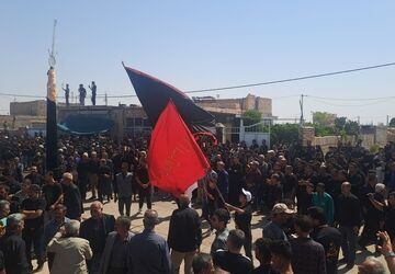 مراسم عزاداری و زنجیر زنی شهادت امام حسن مجتبی (ع) و پیامبر اکرم (ص) در  روستای کفکی خراسان رضوی