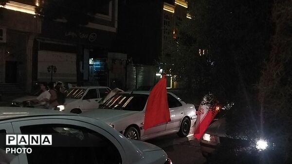 شبی پرنور در بلوار فضل نیشابور 