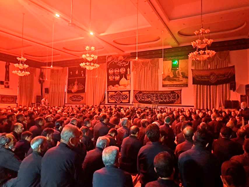 مراسم عزاداری شب هفتم ماه محرم در روستای نقاب شهرستان خلیل آباد