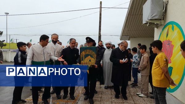 استقبال از کاروان زیر سایه خورشید در دبستان امام رضا(ع) نور