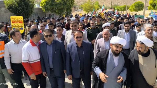 حضور پرشور دانش‌آموزان شهرستان مارگون در محکومیت شهادت سید حسن نصرالله