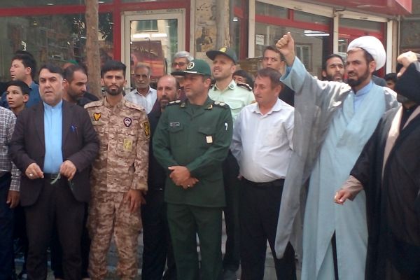 حضور پرشور مردم نصیر شهر در راهپیمایی محکومیت جنایت صهیونیست‌ها 