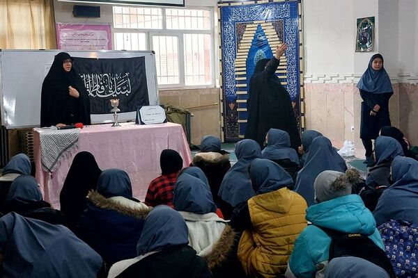 مراسم عزاداری در مدرسه بعثت ناحیه یک شهرری