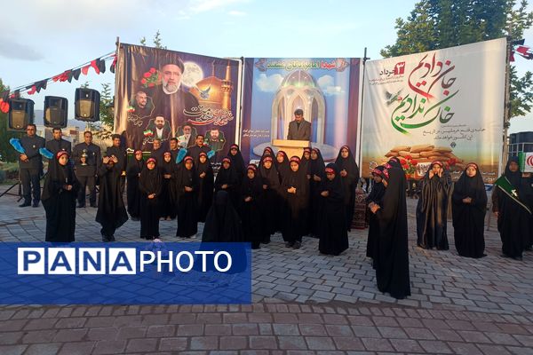 افتتاحیه یادمان شهدای گمنام بوستان ارغوان در نیشابور 