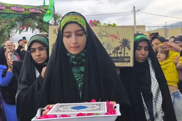 تشییع شهید گمنام در روستای ملا انبار کوهمره نودان 