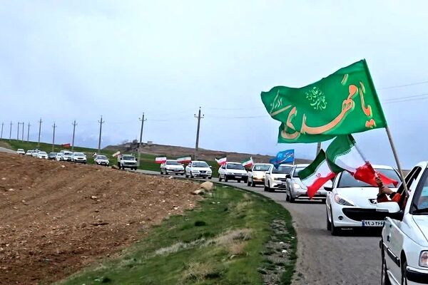 راهپیمایی خودرویی «کنجوران سفلی» به سمت «شان‌آباد» 