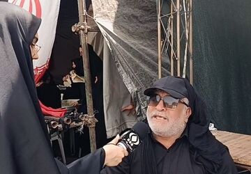 خدمت‌رسانی موکب اتحادیه کارگری استان قم در مراسم تشییع قائد امت