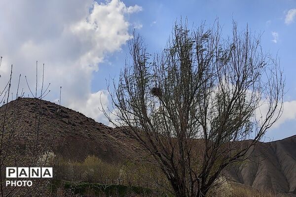 حال هوای شهر بار نیشابور بعد از بارش باران زیبا