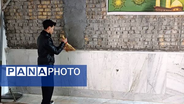 غبار روبی حرم امام زاده اسماعیل بابا امان بجنورد