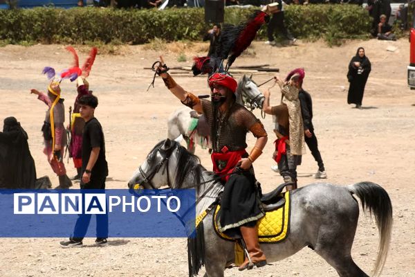 مراسم خیمه سوزی هیات «خیام الحسین» در قم