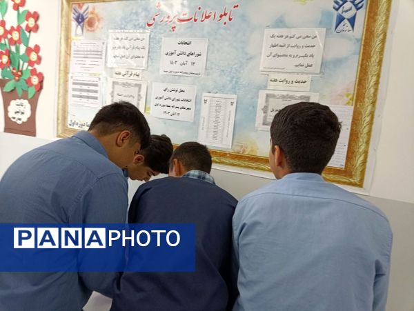 انتخابات شورای دانش‌آموزی در دبیرستان پسرانه متوسطه اول سما شهرستان کاشمر 