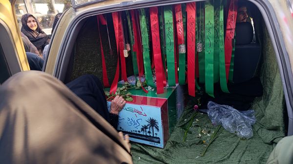 مراسم استقبال از پیکر شهید گمنام خوشنام فاطمی در مسجد جامع نیشابور 
