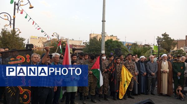 تجمع حضور شهروندان ساوجی در پی شهادت مظلومانه شهید اسماعیل هنیه