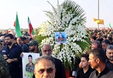 تشییع باشکوه شهید طریق القدس در روستای پیکان
