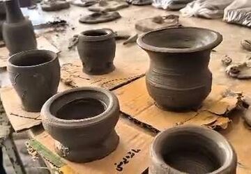 آشنایی دانش‌آموزان زارچی با هنر سفال‌گری
