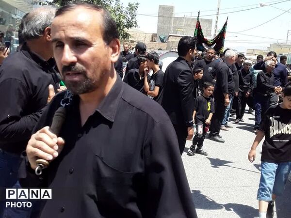 در هشتمین روز ماه محرم طنین نوای یا حسین در کوچه‌های فدافن پیچید
