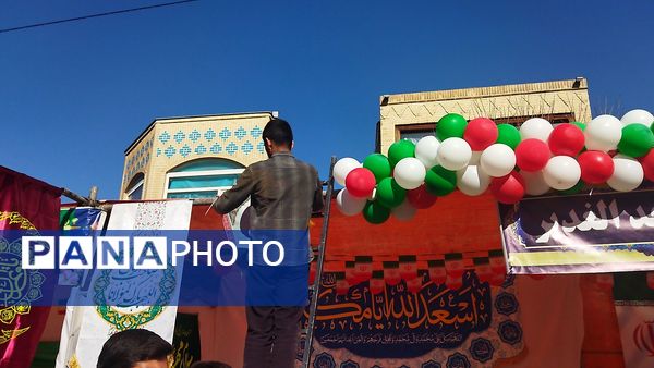 لحظاتی از آماده سازی موکب ها برای مهمانی کیلومتری نیشابور 