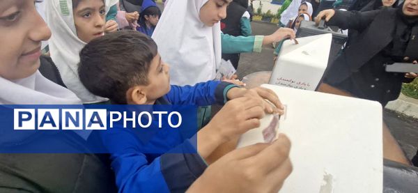 همدلی دانش‌آموزان محمودآبادی با کودکان غزه