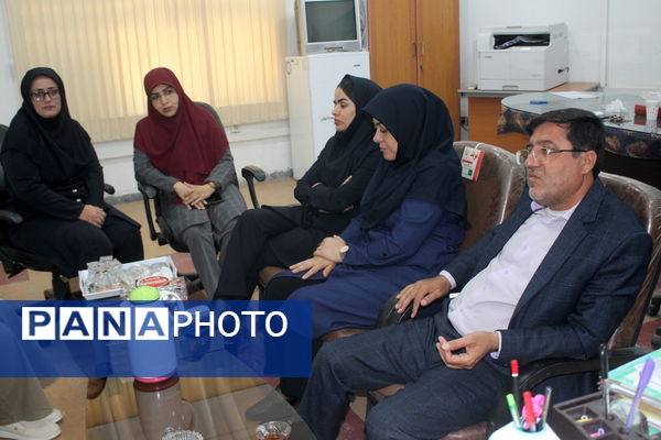 جلسه هم‌اندیشی و بازدید معاون پرورشی و فرهنگی آموزش و پرورش استان بوشهر از سازمان دانش‌آموزی بوشهر