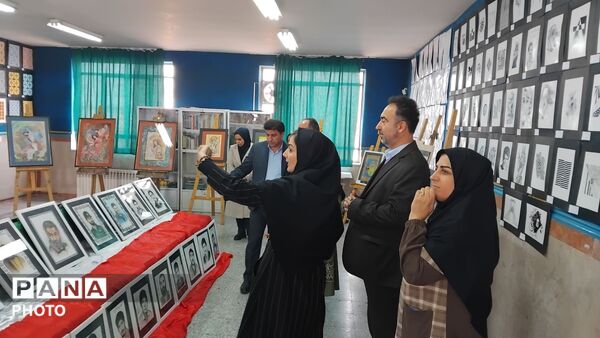 نمایشگاه هنر نقاشی ایرانی و کارگاه خیاطی هنرستان چمران نظرآباد